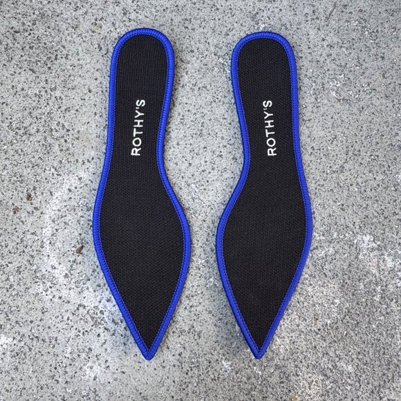 ROTHY'S Black The Point II Shoes Womens 8.5 Black Slip On Flats Rothys Pointed - Picture 9 of 10